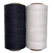 2x295yds Flat Waxed Leather Thread Polyester 150D/0.8mm, All Purpose Hand Sewing