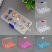10 Grids Storage Case Boxes Jewelry Beads Plastic Clear Adjustable Organizer