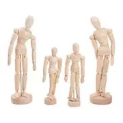 Wooden Manikin Blockhead for Sketch Charcoal Home Office Desk Decoration7848