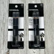 Lot Of 2 CoverGirl Easy Breezy Brow Fill + Define Eyebrow Pencil Black #500