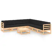8 Piece Garden Lounge Set with Cushions Solid Pinewood vidaXL