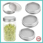 Seed Sprouting Lids Tools Strainer Screen Kits for Wide Mouth Mason Canning Jar