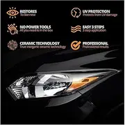 Ceramic Headlight Restoration Kit, UV Protection & Long-Lasting Clarity, No Power Tools Required, Restores Headlights to Like-New Condition in Easy Steps