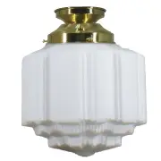St Kilda Opal Matt 8&quot; Shade w 4 1/4&quot; Batten Fix Light