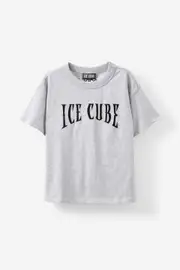 [Cotton On Kids] Cotton On Kids - Ice Cube Drop Shoulder Short Sleeve Tee - Lcn mt grey marle/ice cube cartoon 9-10 LCN MT GREY MARLE/ICE CUBE CARTOON
