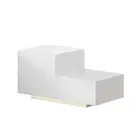 Artiss Bedside Tables 2 Drawers Side Table RGB LED Gloss Nightstand White REMI