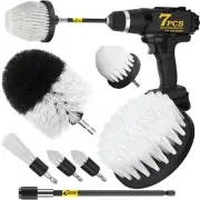 7-Pack Drill Brush Attachment Set-Car Interior Detailing Kit，Power Scrubber Brus