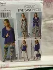 9117 Vogue Sewing Pattern PLUS EASY WARDROBE DRESS SKIRTS PANTS TOP + 14-22
