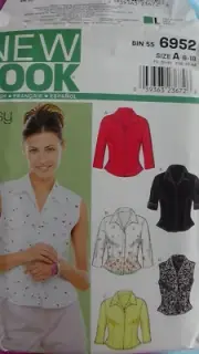 NEW UC-FF # 6952 New Look Women's Several Variations Button Front Tops sz 8-18