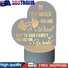 Acrylic LED Night Light Best Presents for Mum Father Day Gifts (World Dad) #AU