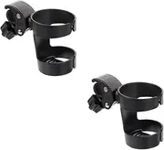 TOBBOMEY Stroller Cup Holder for Elderly Bike Cup Holder with Strong Bearing Capacity Easy Installation for Strollers Compatible with Various Beverage Bottles