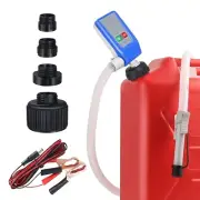 Portable Electric Fuel Tank Siphon Hose Transfer Pump with Nozzle Battery Pow...