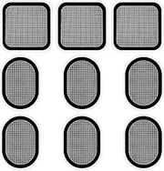 Replacement Gel Pads, Pack of 9 Electrode Pads, Abs Trainer Gel Pads, Replacement Gel Pads, Multifunctional Hydrogel for EMS Trainer, Abdominal Trainer, Electric Muscle Stimulation