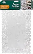 Vintage Paper Doilies Bulk Lot 30 Rectangle White Lace Wedding Trays New 19x30cm
