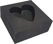LLFAU Heart Graphite Mold Casting Ingot Mold Metal Refining Scrap Gold Silver Heart Mold