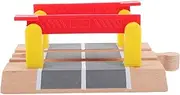 DIY Wooden Train Tracks Railing Barrier Model Train Set Accessory Educational Toys for Boys and Girls Plaything