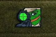 Pepe Frog sniper embroidered patch.