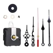Wall Clock Movement Mechanism Black Metal Hands Parts