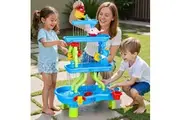 Keezi Kids Sand and Water Table 4-Tier Waterfall Sandpit Toys Beach Shovel