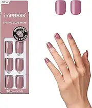 imPRESS KISS Color Gel Nail Kit, Petal Pink, with PureFit Technology, Polish-Free Colour Mani, Includes Prep Pad, Mini File, Cuticle Stick, and 30 Fake Nails