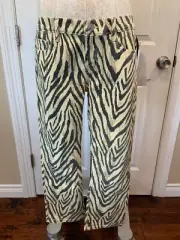 Current/Elliott The Ruby Crop In Natural Zebra Print Jeans, Size 29, NWT!
