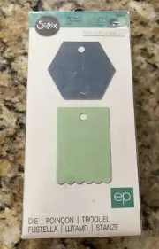 Sizzix Die Tags Hexagon Scallop Paper Cut Teacher Classroom Bulletin Board Cards