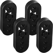 4pcs Car Muffler Exhaust Hangers, 4 Holes Universal Adjustable Rubber Weather-Proof High Density Tail Pipe Damping Hangers, Shock Absorbent Bracket, Insulator Bracket Bushing