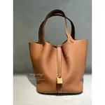 HERMÈS PICOTIN LOCK BAG 22 金棕色 金扣