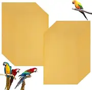 MUXHEL 50 Pcs Gravel Liner Paper for Bird Cage, 11" x 17" Bird Cage Liner, Easy Clean Pet Grinding Sandpaper for Bird Cage