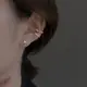 925純銀珍珠母貝耳夾女2021年新款潮耳環金色圓圈無耳洞夏季耳飾