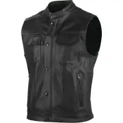 Band Of Brothers Leather Vest Black - 3XL Speed and Strength 889581