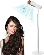 Standing Hair Dryer, Lazy Hair Dryer Holder with Double Outlet, Temperature Height &Angle Adjustable, 20000 r/min, 1700W Hair Salon Hair Steamer for Travel Home Women Men