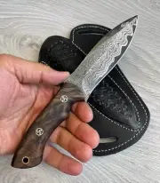 Handmade Fixed Blade Hunting Camping Knife With Micarta Handle Sharped Blade