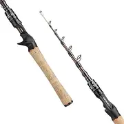 [EOW] XPEDITE Portable Telescopic Casting Fishing Rods, 24T Carbon Blanks & Solid Carbon Tip, Cork Handle, Travel Rod, Light Weight and Short Collapsible Rods