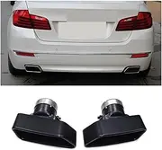 Car Exhaust Tip Compatible For F10 F11 F12 F13 535i 535d 640i 640d 550i 650i Square TailTip Muffler Tip Nozzle Exhaust System(Black b)