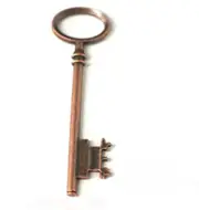 Large Key Pendant Skeleton Key Antique Copper Tone Big Steampunk Charm 80mm