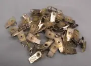 lot of 45 Name Tag ID Badge Holders - clear viny Back Metal Bulldog Clips