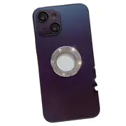 For Iphone 15 Diamond Frosted Glass Pc Phone Case