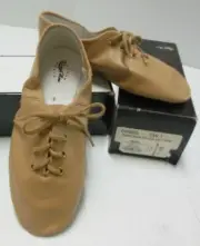 Tan SPLIT SOLE JAZZ SHOES Lace up Leather DN980L oxfords child ladies Bloch