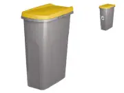 Waste Bin Ecosystem 40 Liters Lid Yellow Stefanplast