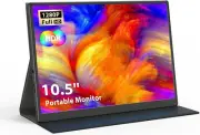 Portable Monitor, 10.5” FHD 1920X1280 Small Travel Monitor with HDMI USB C Input