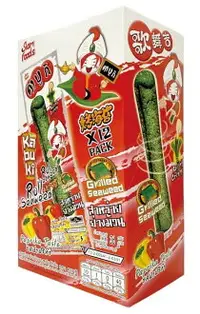 在飛比找樂天市場購物網優惠-泰國 kabuki 歌舞吉紫菜卷 辣味口味海苔捲 12入/盒