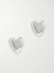[Jennifer Fisher] Jennifer Fisher - Puffy Heart Small Silver-tone Earrings - One size One size Silver