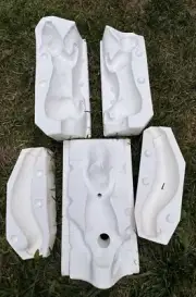Rare Starlite ceramic Slip mold 3 Piece Large Squirrel & Tail Excellent! 955