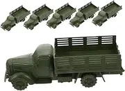 6pcs Truck Model Car Molds for Educational Sandbox Playthings Sturdy Simulation Vehicles for Young Enthusiasts