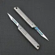 Titanium Utility Knife Scalpel Blade Pocket Outdoor Camping Knife Keychain EDC