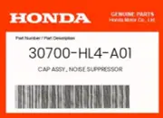 Honda Genuine Cap Assy., Noise Suppressor - 30700-Hl4-A01