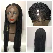 Gwen frontal braided wig-Black