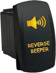 12V/24V ON-Off Rocker Switch Reverse Beeper 6C45O Universal fits Toyota Nissan Holden Mitsubishi Ford Amarok etc. LED Amber