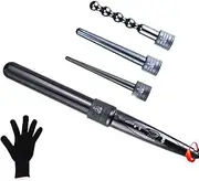 4-in-1 Hair Curler Set with Four Ceramic Rods Hair Curlers Interchangeably b1121 (Color : -, Size : -)